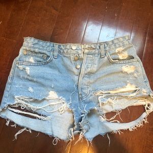 Reformation denim shorts